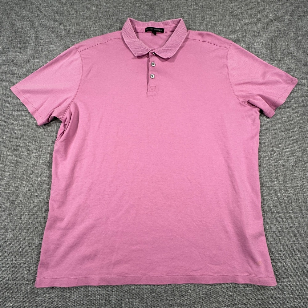 Robert Barakett The Barakett Polo Mens‎ XL Pink Pima Cotton Short Sleeve Preppy